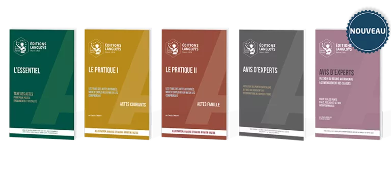 manuels éditions langloys taxe des actes et patrimoine